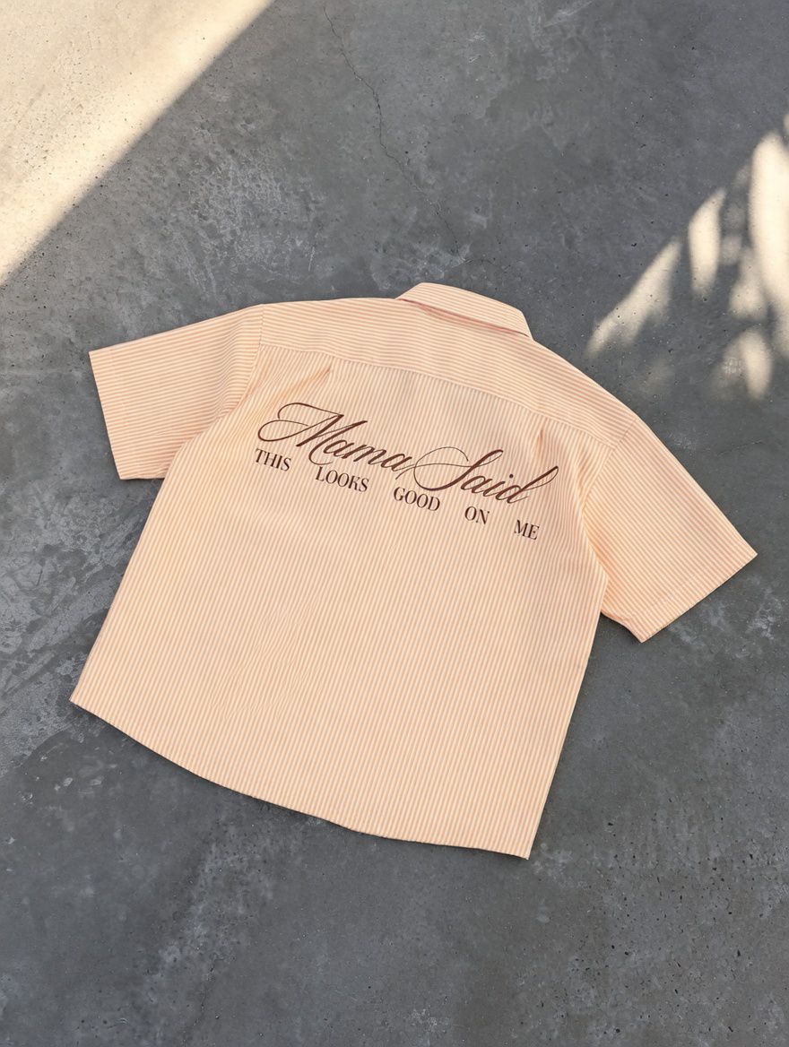 Orange Short-Sleeve flannel